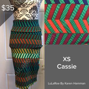 Multi color Cassie pencil skirt